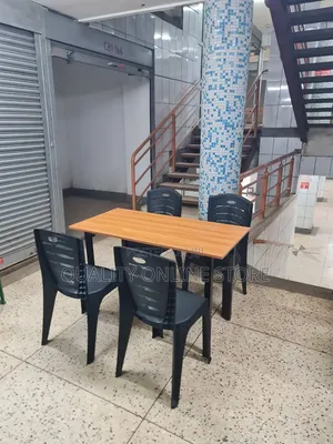 Ratten Wooden Foldable Dining Table and Chairs