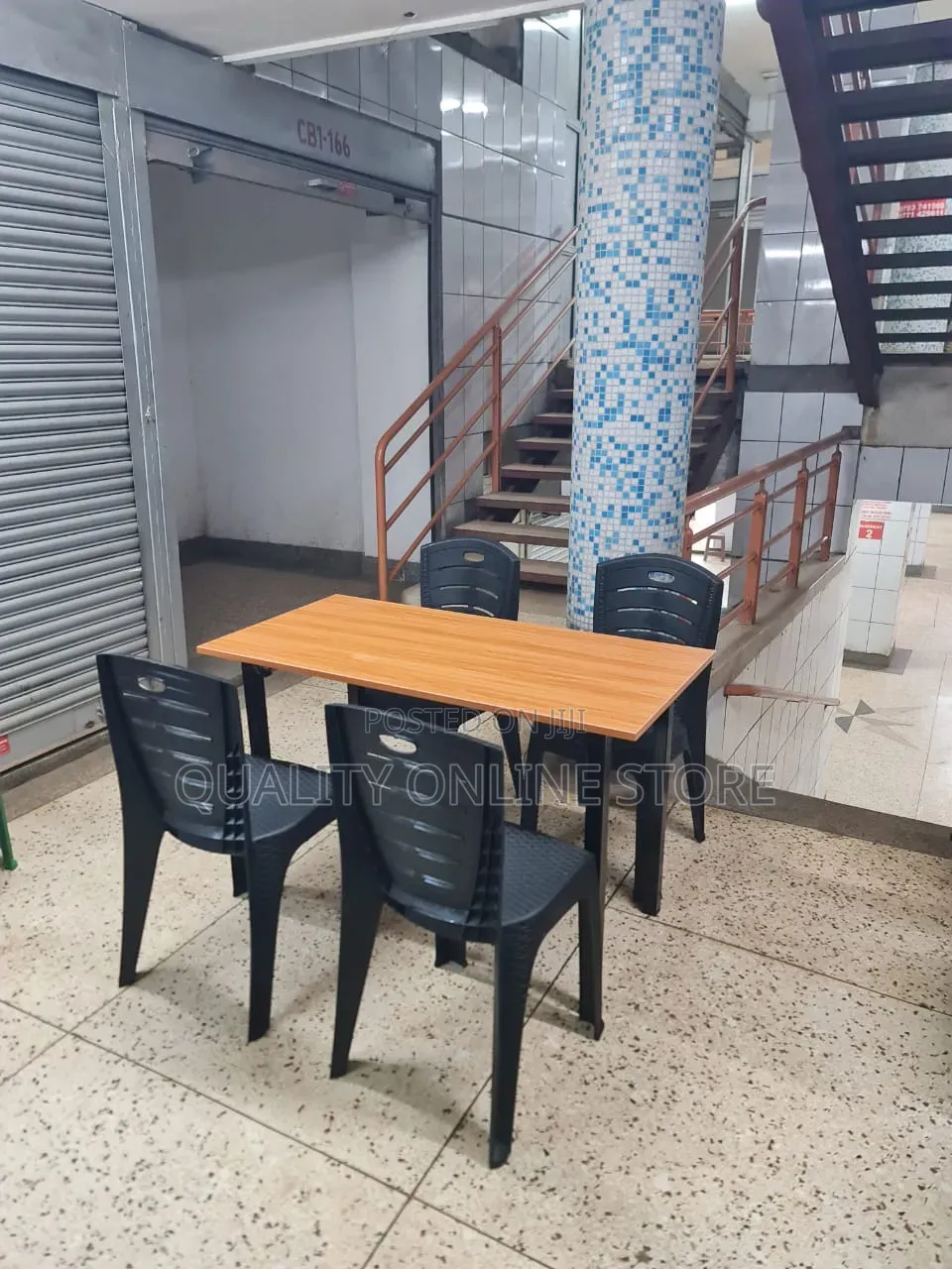Ratten Wooden Foldable Dining Table and Chairs