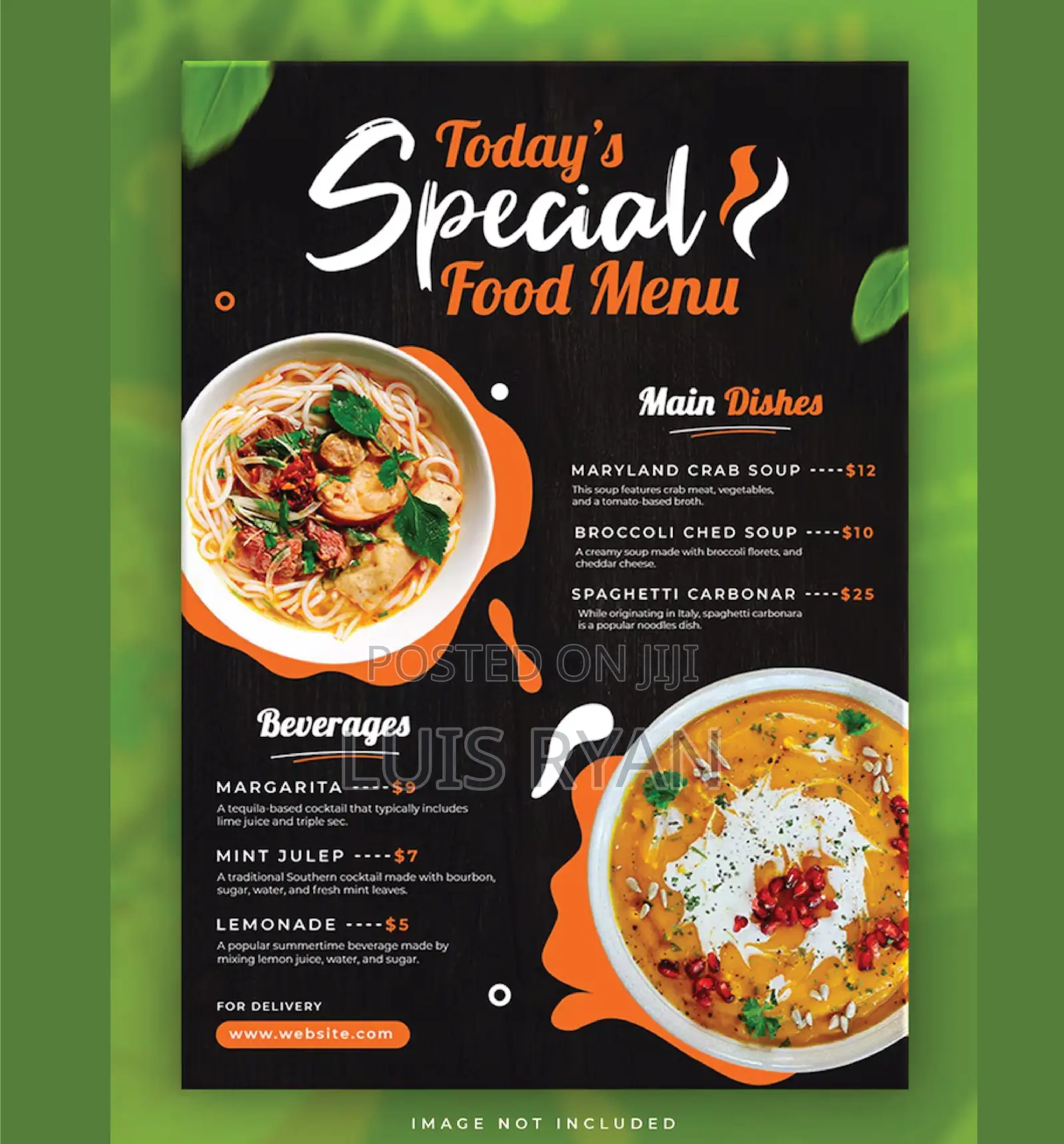 Restaurant Menus Design
