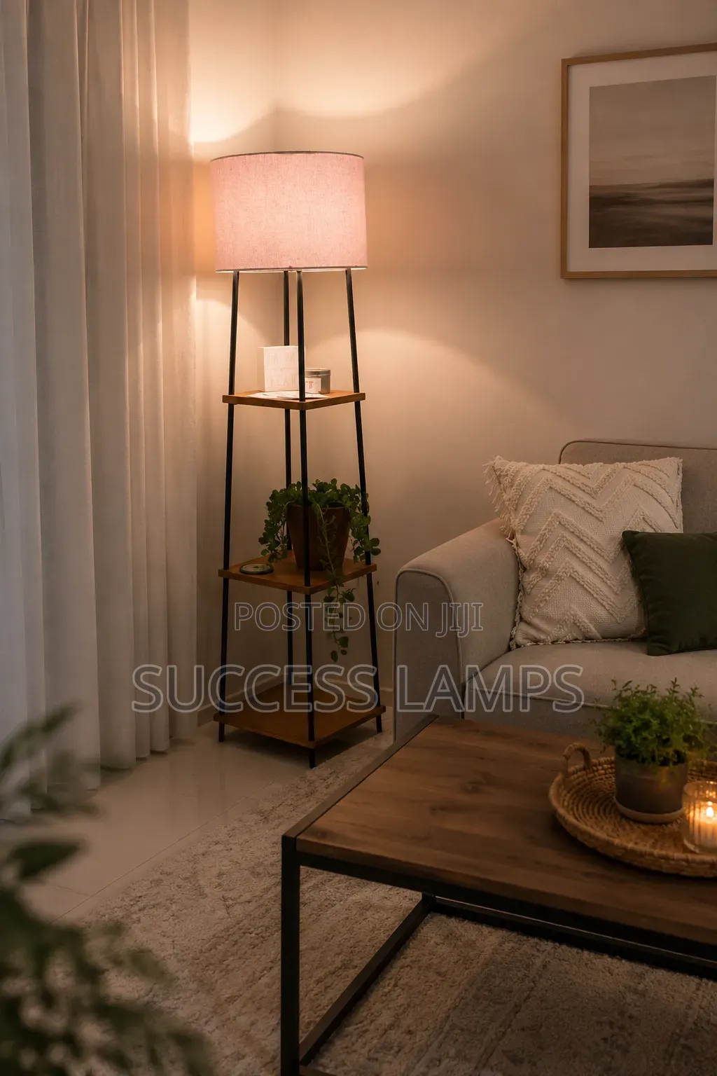 Three Shelves Standing Floor Lamps