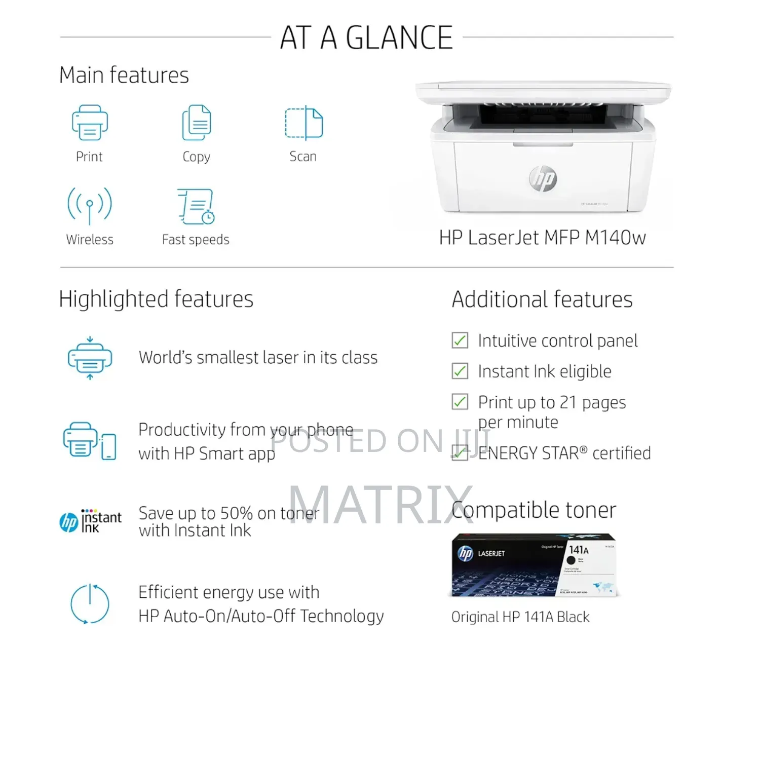 HP LaserJet M141A Printer