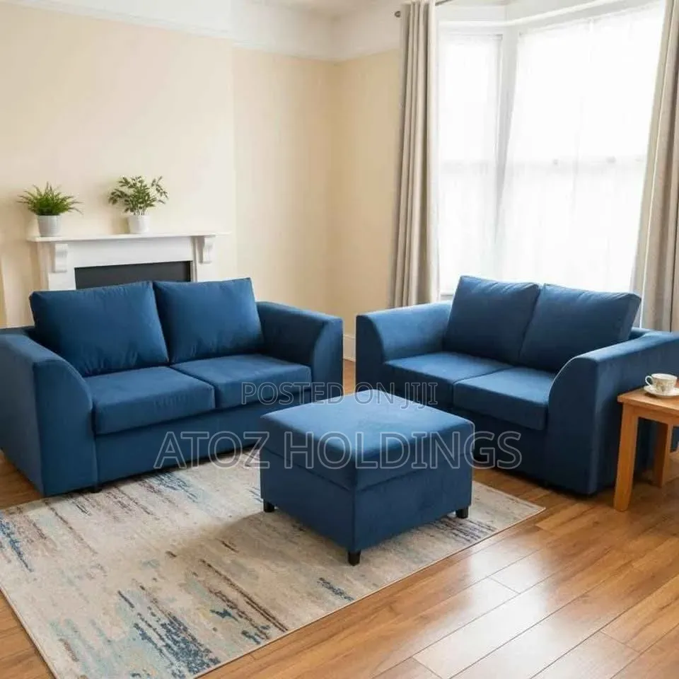 Sofas/Lux 4 Seaters Box Sofa Sets in Any Colour or Material 999,000/-