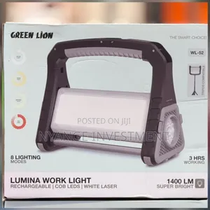 Green Lion Lumina Work Light Rechargeable 1400-Lumen Work Light
