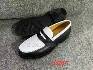 Original J.M. Weston 180 Style Black White Penny Loafers