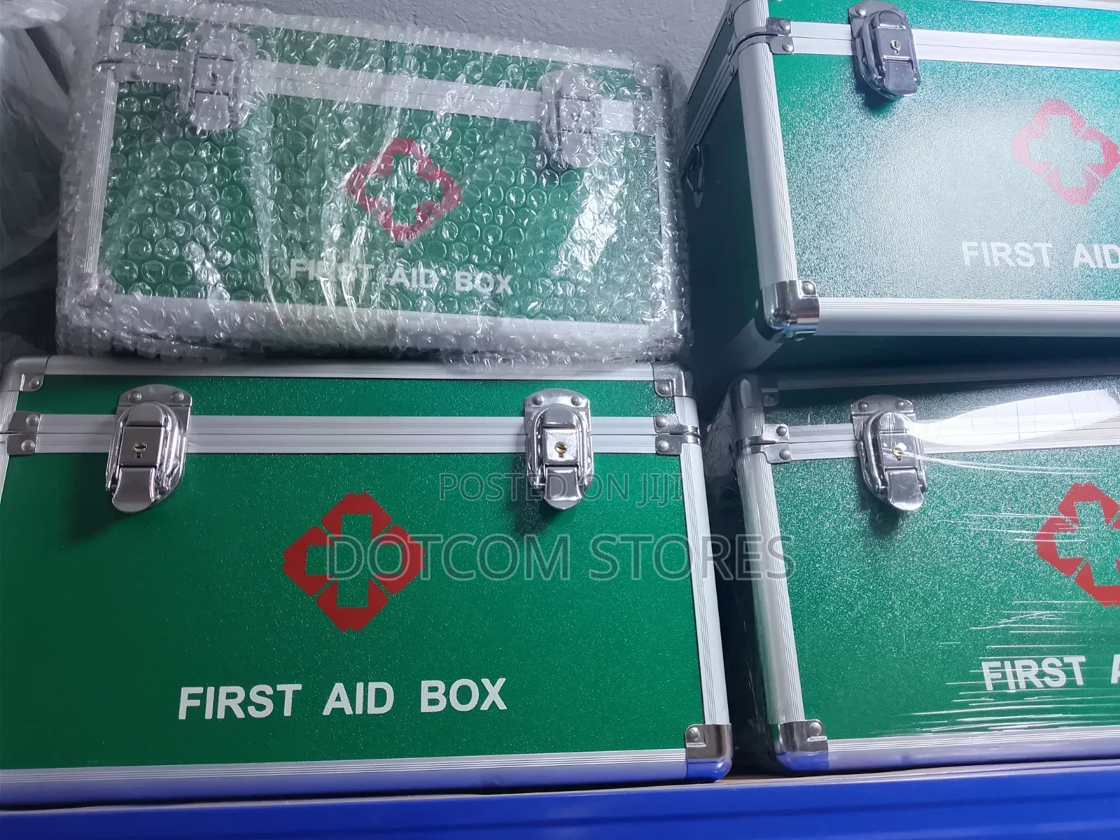 1pc Green First Aid Box Aluminium Small