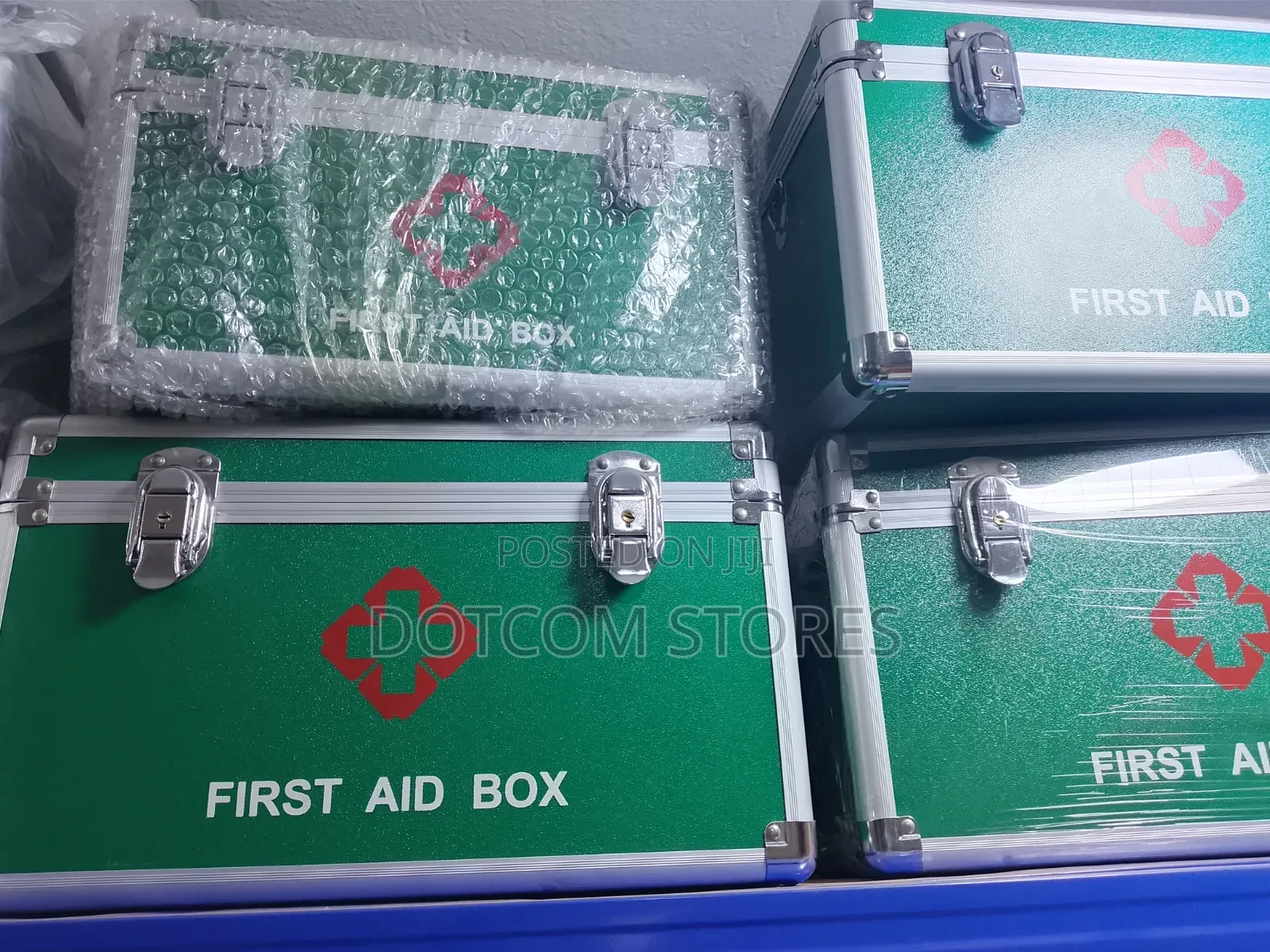 1pc Green First Aid Box Aluminium Small