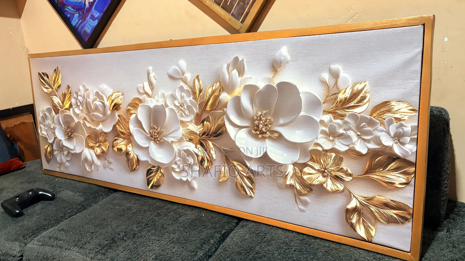 150cm by 50cm Modern Art Framed Canvas
