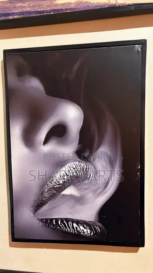 Smoking Girl Modern Art Framed Canvas