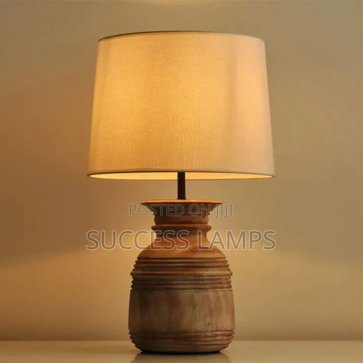 Turned Wood Table Lamp