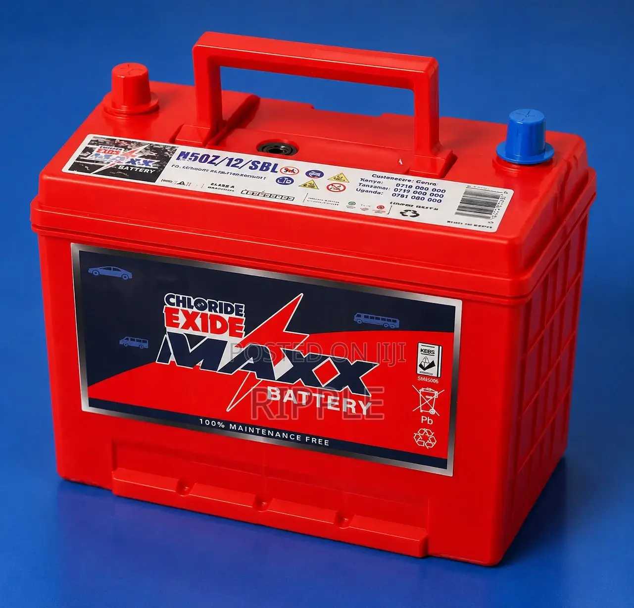 50Ah Chloride Exide 050ZMF MAXX PowerLast MF Car Battery 12V