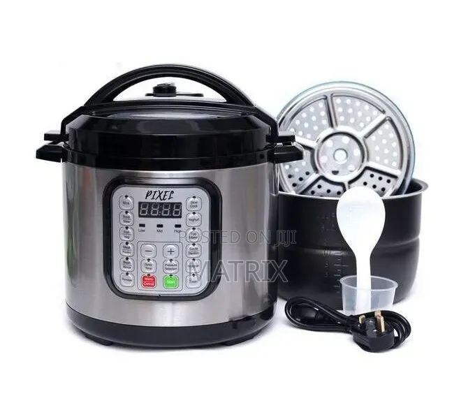Pixel 7Liters Digital Pressure Cooker With Food Steamer