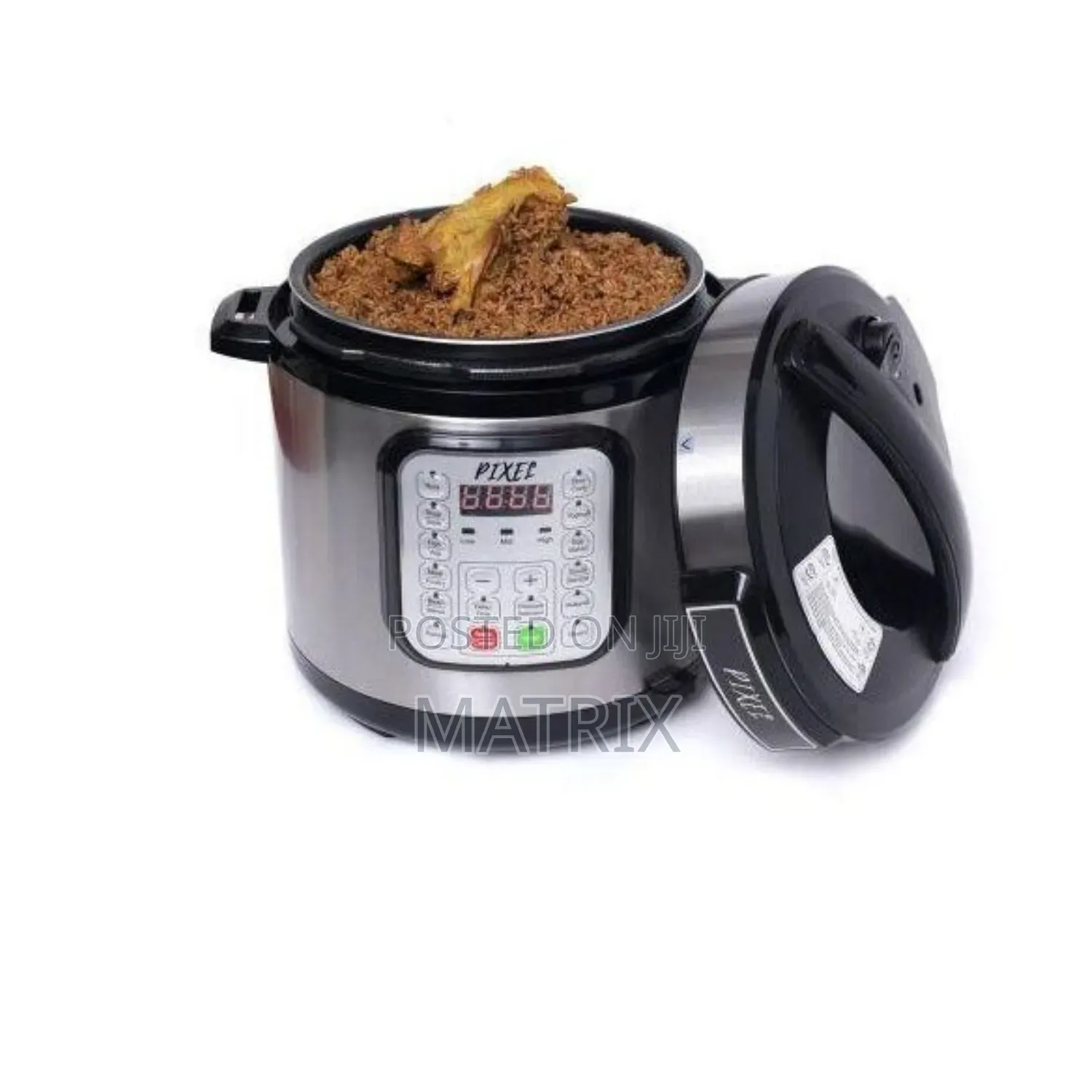Pixel 7Liters Digital Pressure Cooker With Food Steamer