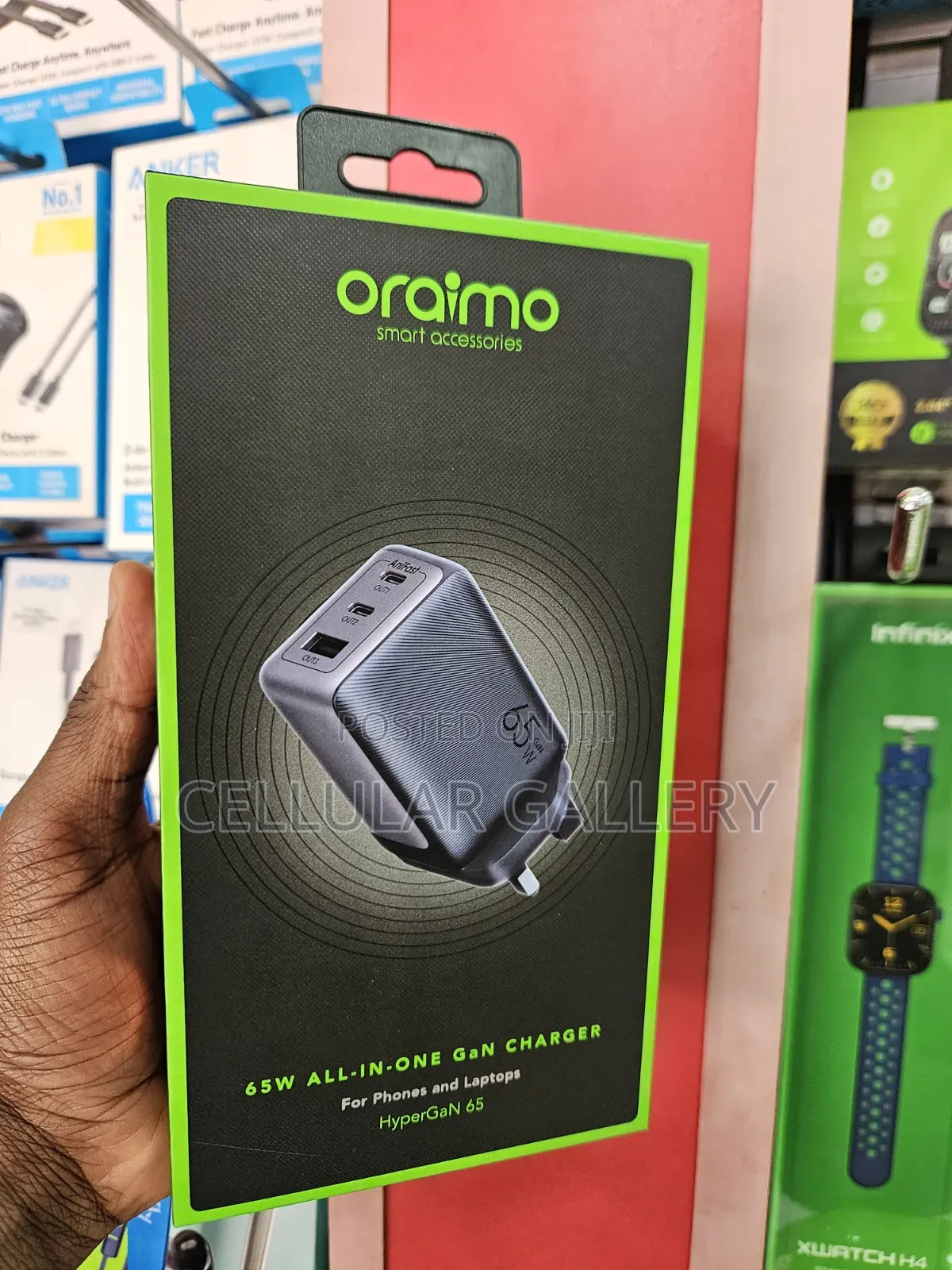 Oraimo 65W ALL-IN-ONE GaN CHARGER for Phones and Laptops HyperGaN 65