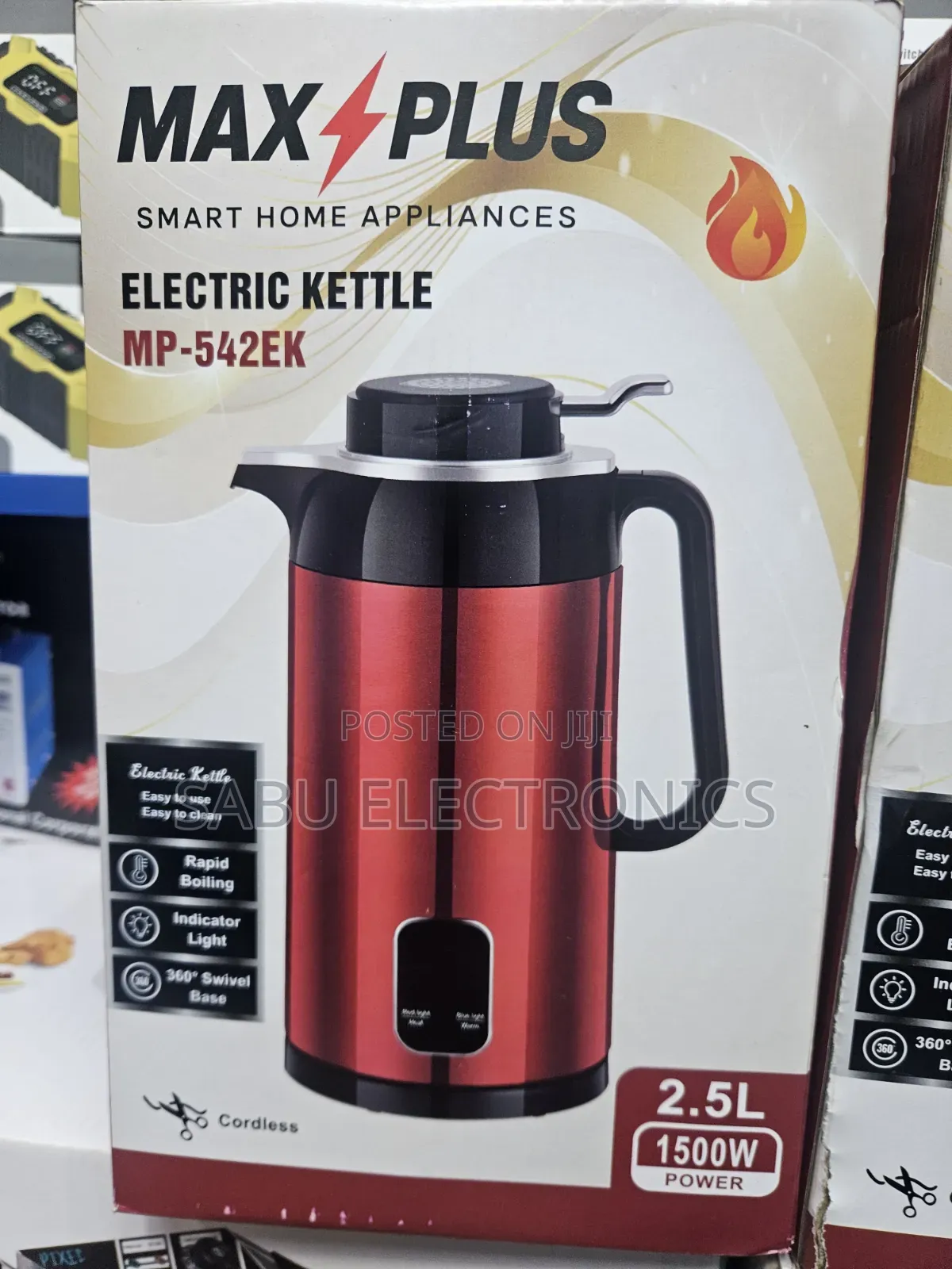 MAX PLUS 2.5L Electric Kettle –1500W With Keep Warm Function or Flask
