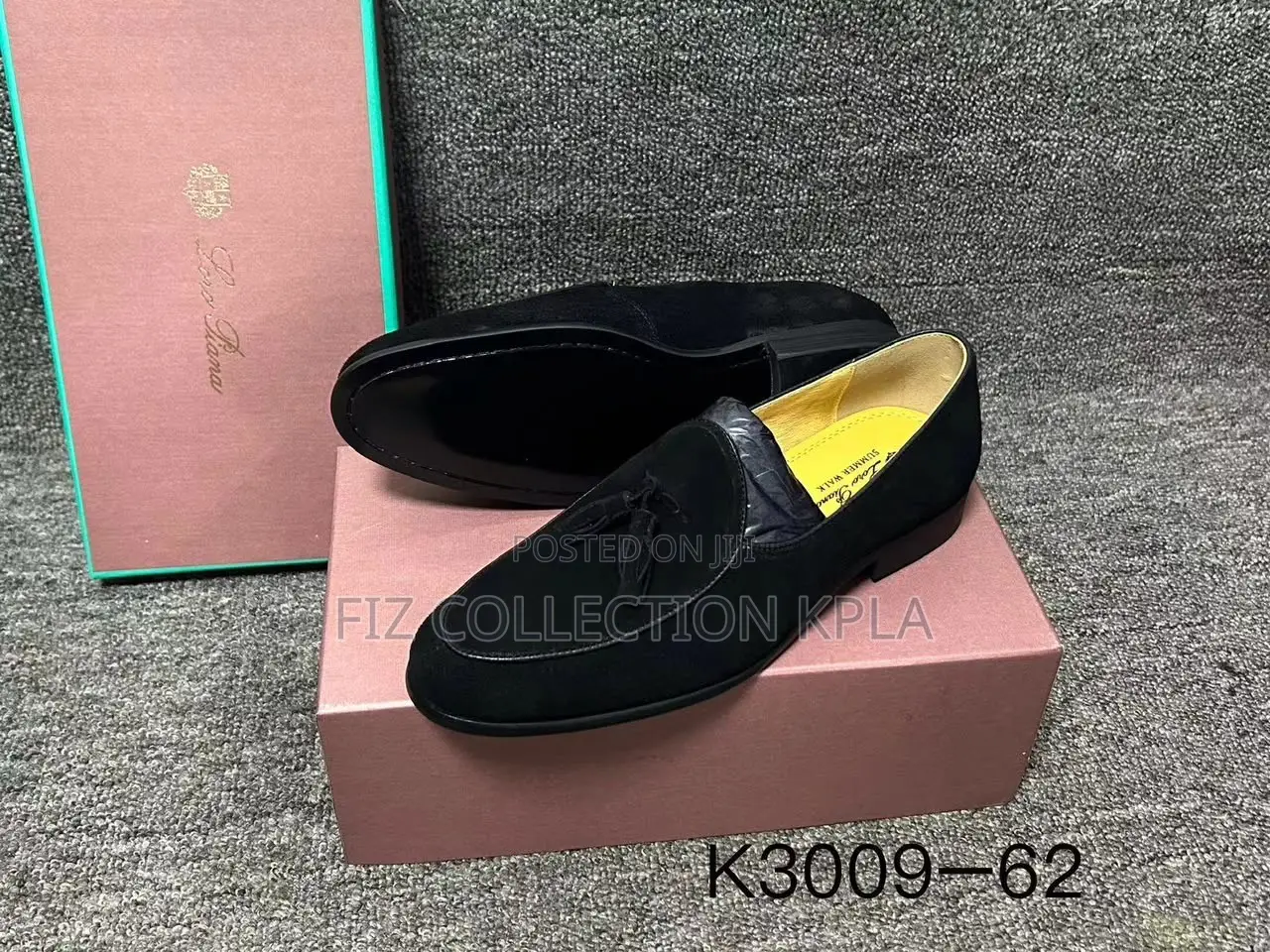 Original Loro Piana Black Suede Tassel Loafers – Men’s Luxury Shoes