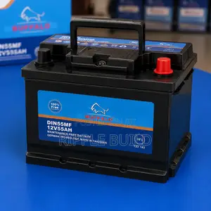 DIN55 55ah Buffalo 550CCA Left Hand Car Battery 12V