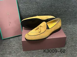 Original Loro Piana Yellow Suede Tassel Loafers – Men’s Luxury Shoes