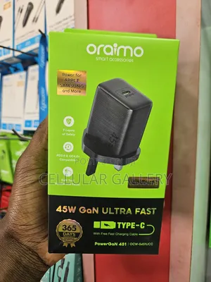 Oraimo 45w Gan Ultra Fast USB-C to USB-C Charger Powergan 451