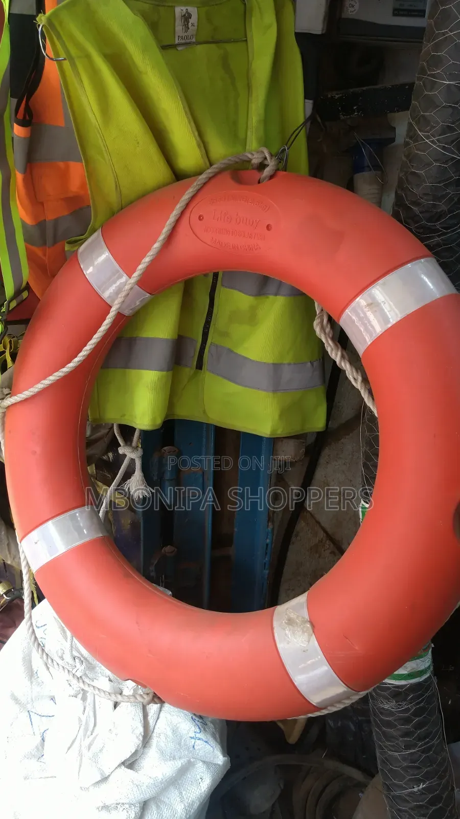 Life Buoy Ring With Rope Outer Material Hard Polyurethane