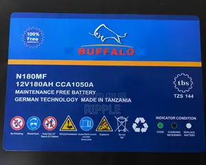 N180 180AH Buffalo Heavy Duty Car Battery