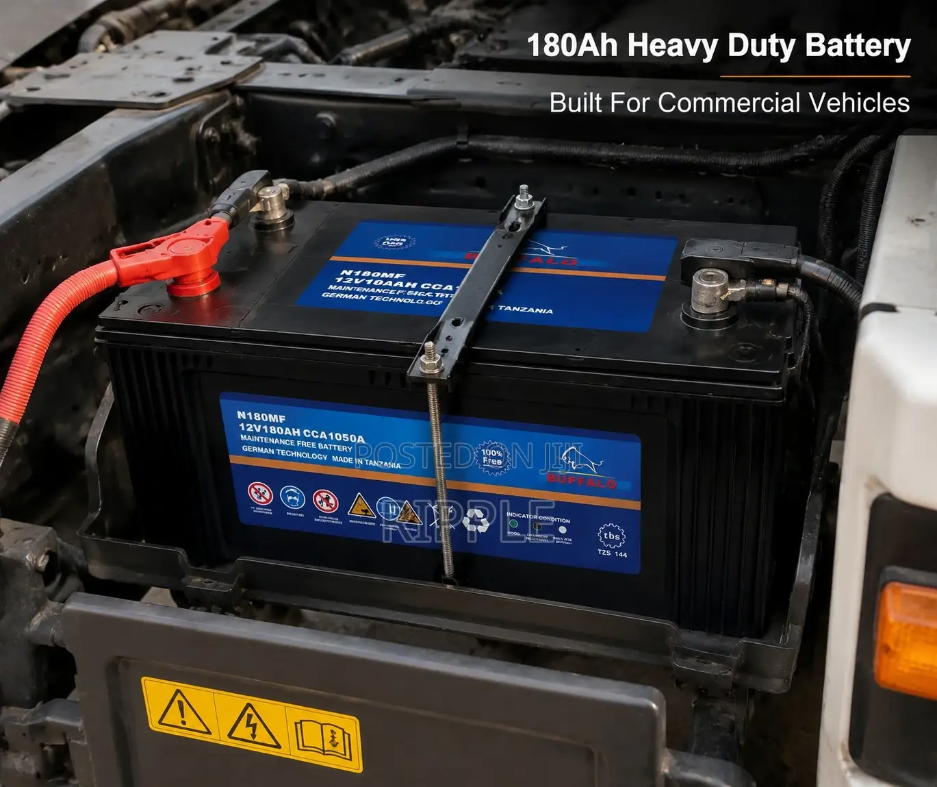 N180 180AH Buffalo Heavy Duty Car Battery