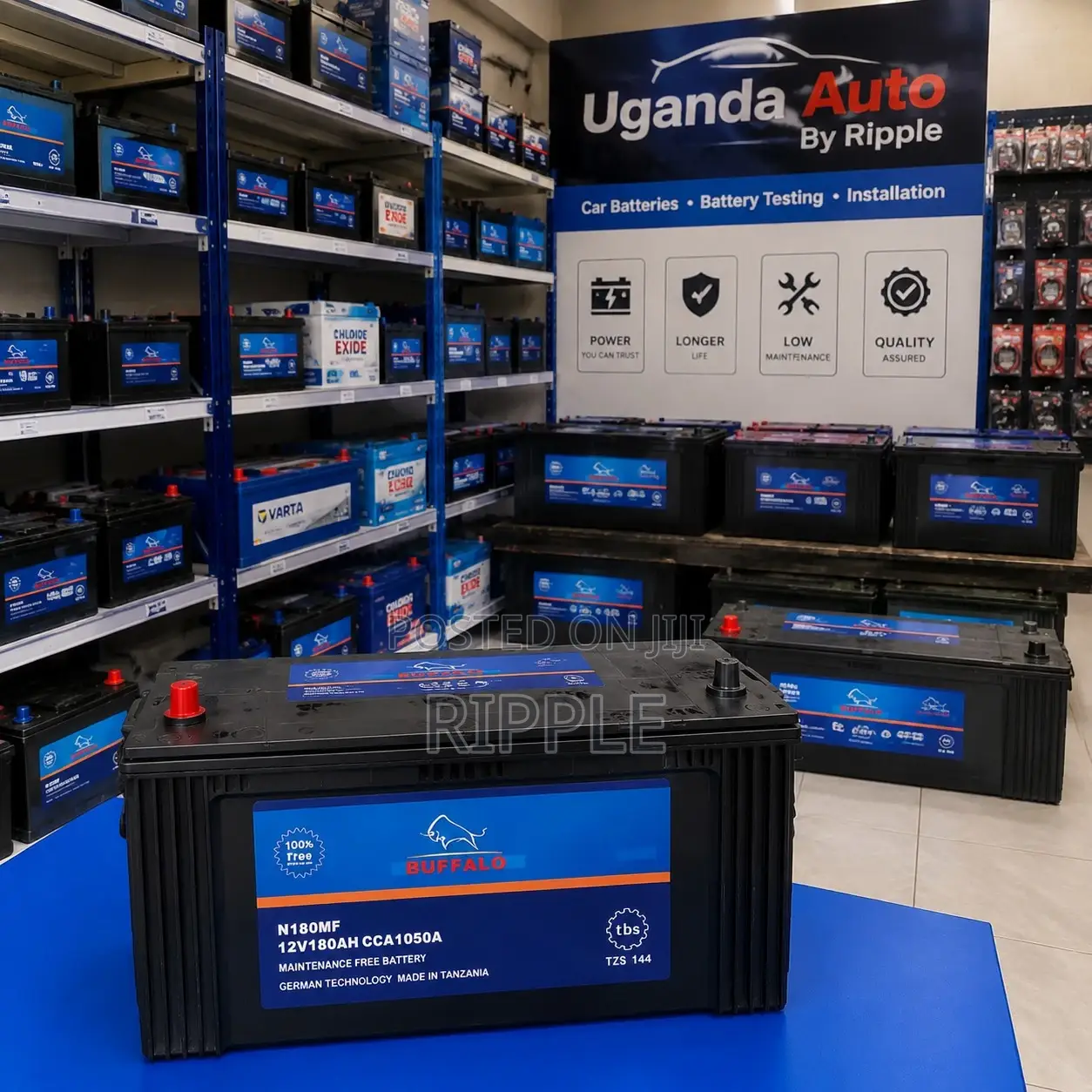 N180 180AH Buffalo Heavy Duty Car Battery