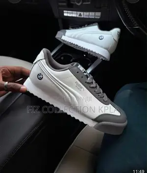 Original Puma Roma BMW Motorsport White Grey Sneakers for Men
