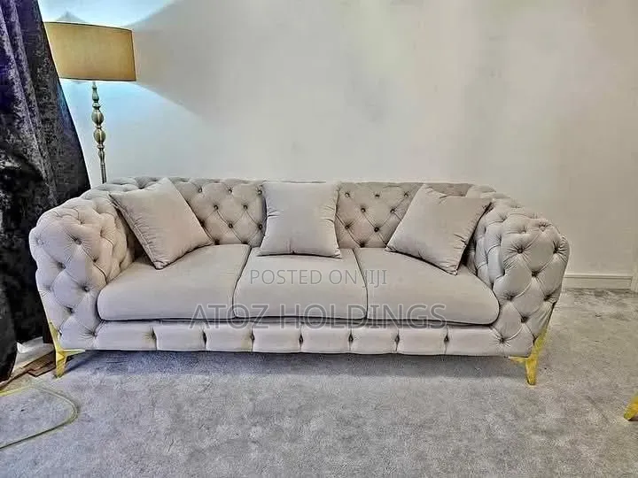 Sofas/Finland 3 Seaters Chesterfield Velvet Sofas Any Colour 799,000/-