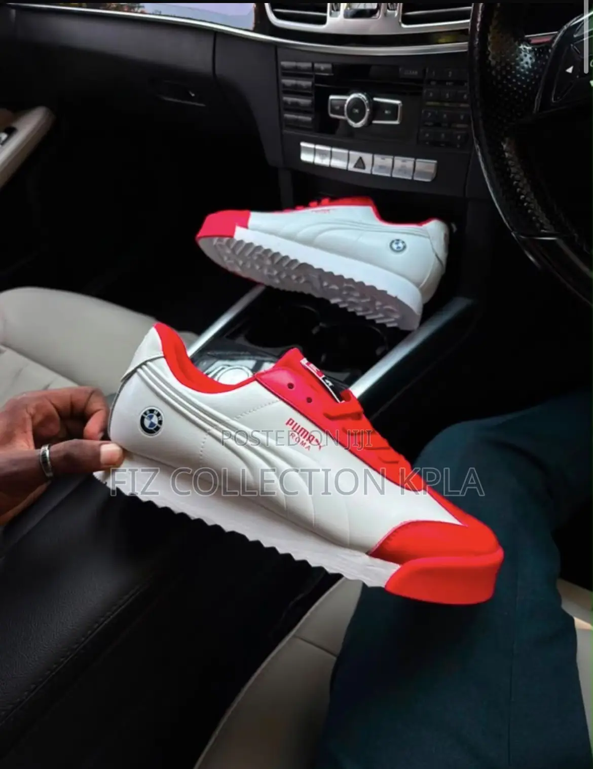 Original Puma Roma BMW Motorsport White Red Sneakers for Men