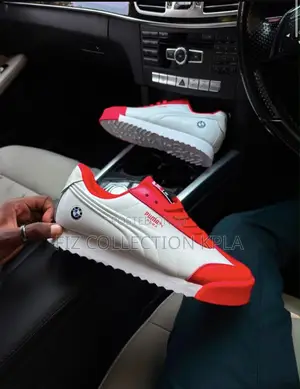 Original Puma Roma BMW Motorsport White Red Sneakers for Men