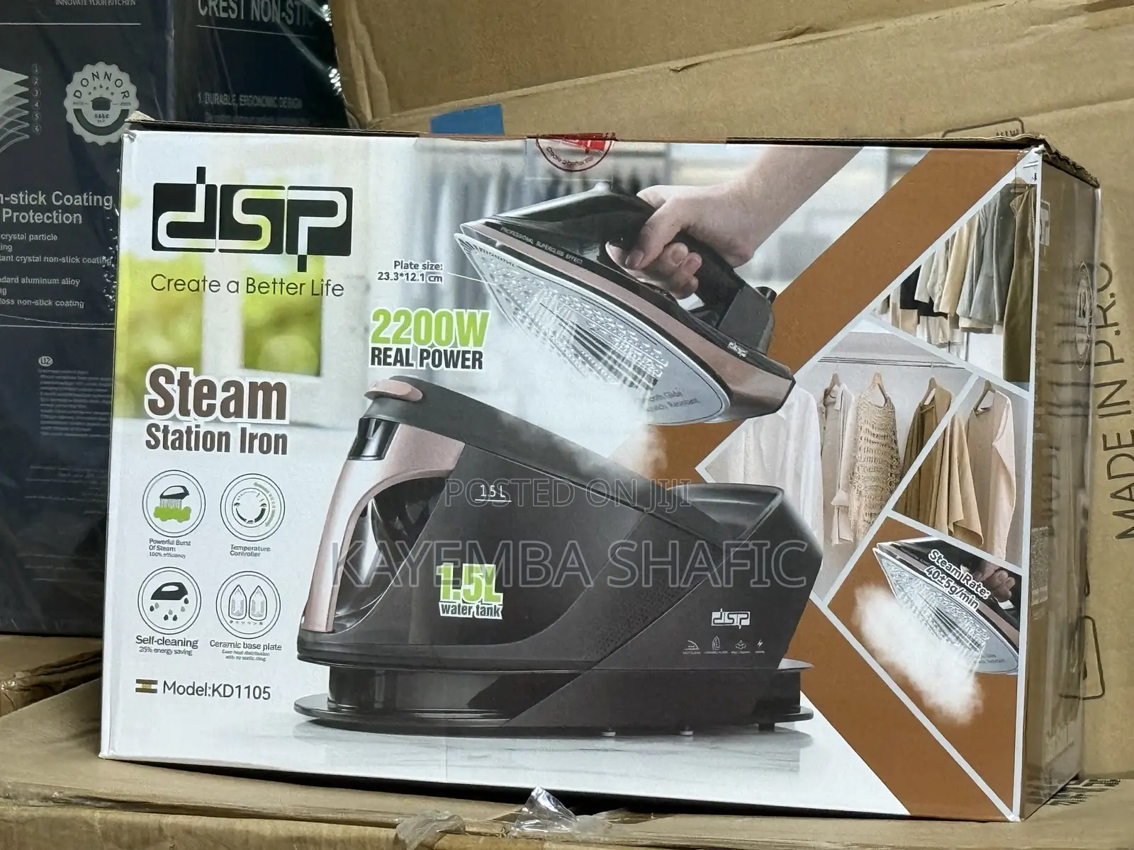 DSP 2200W Steam Station Iron 1.5L Water Tank (Model KD1105)