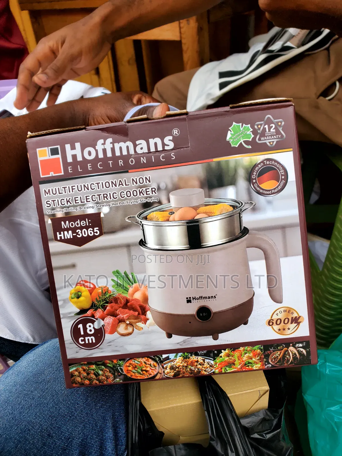 Hoffmans Electronics 18 Cm Multifunctional Non-Stick Electric Cooker