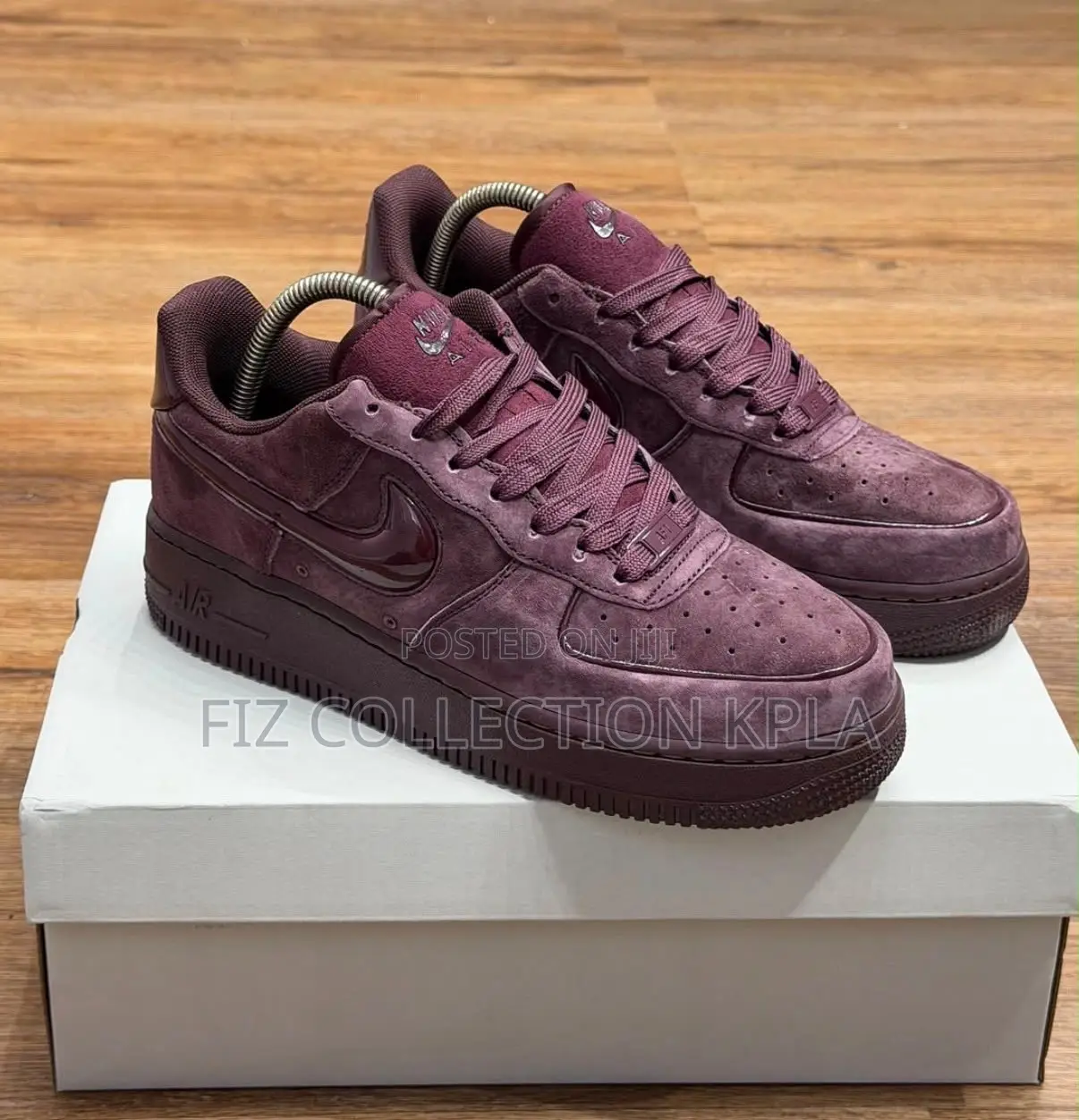 Original Nike Air Force 1 Low Burgundy Crush Suede Sneakers