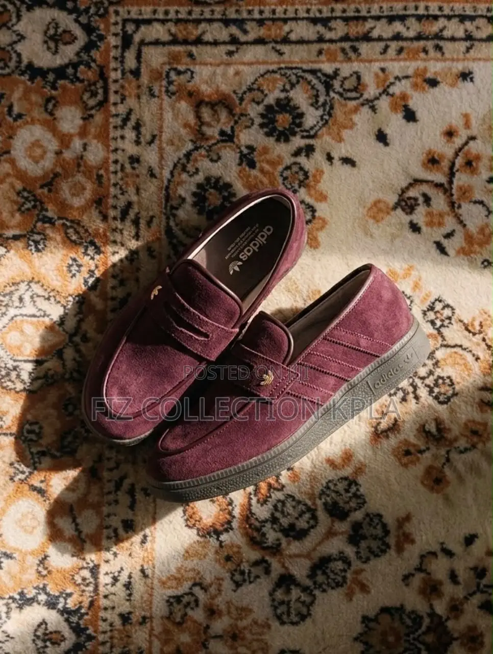 Original Adidas Handball Spezial Maroon Slip-on Loafers – KK2780