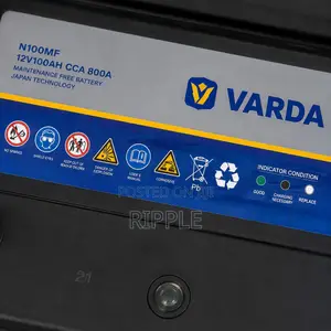 100Ah Varda N100MF 800CCA Maintenance Free Car Battery 12V