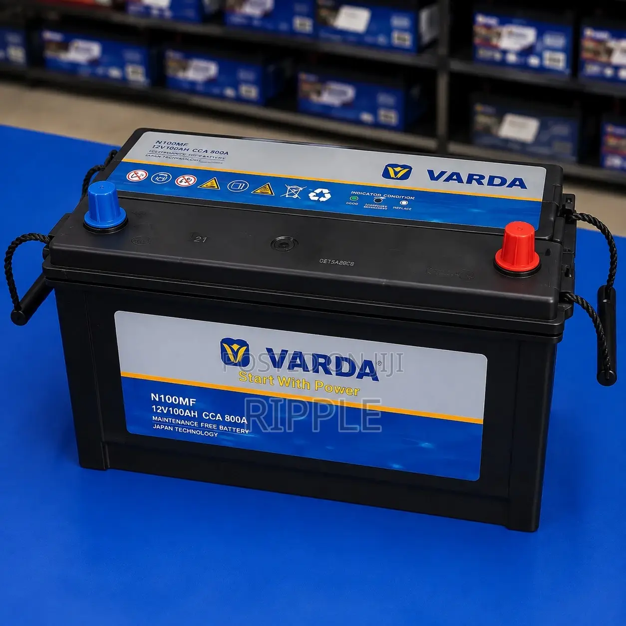 100Ah Varda N100MF 800CCA Maintenance Free Car Battery 12V