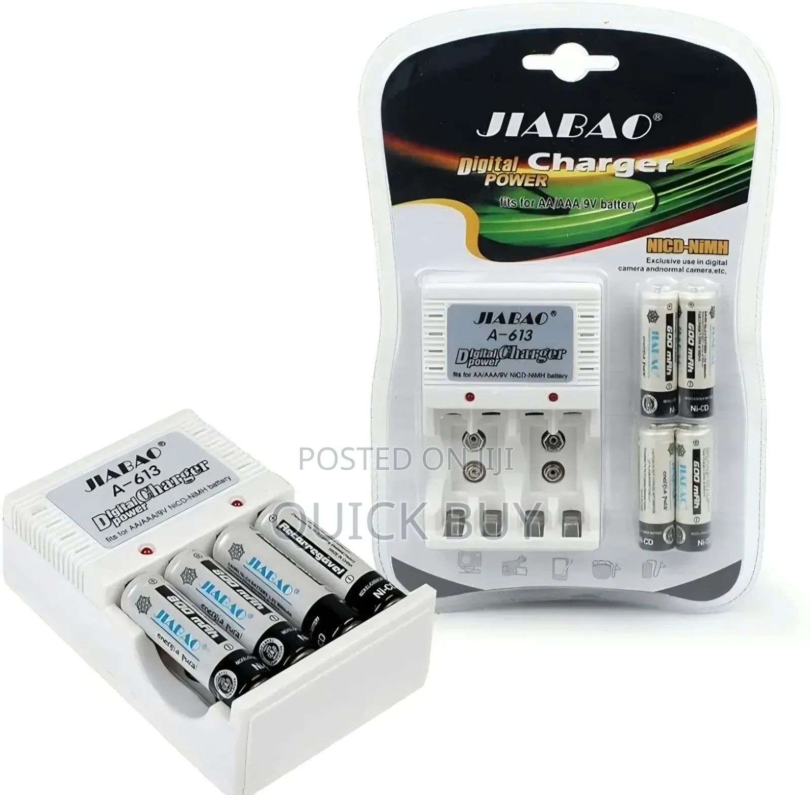 AA/AAA Battery Charger + Set of Batteries - 4 Pieces
