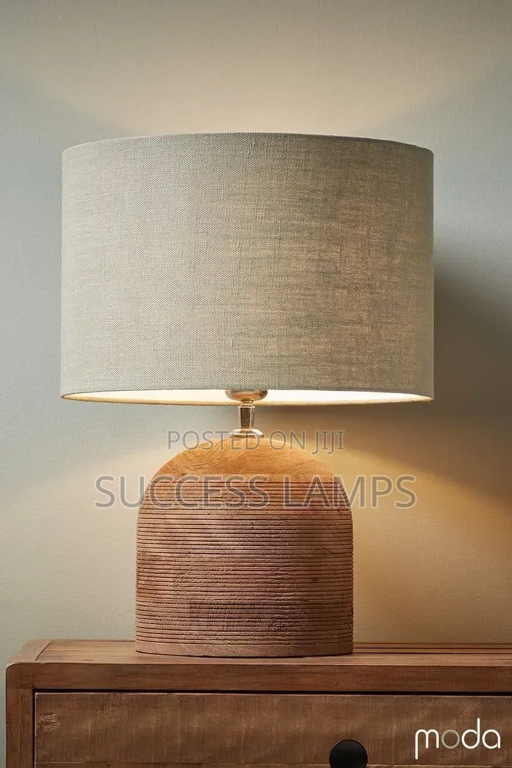 Textured Dome Wood Lamp