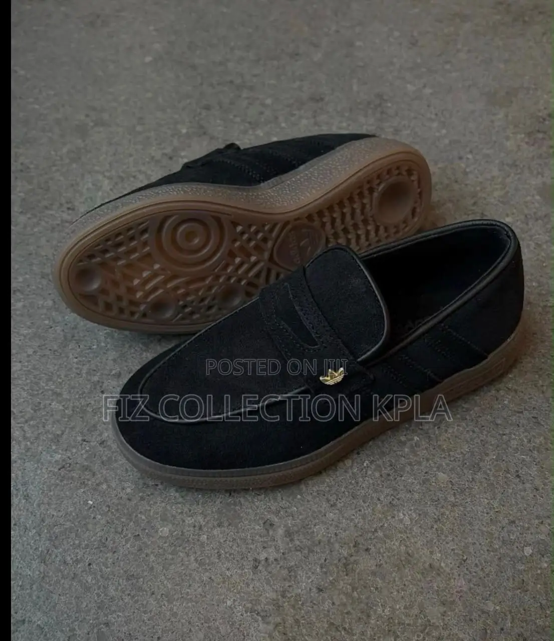 Original Adidas Handball Spezial Loafer Core Black Gum Sneakers