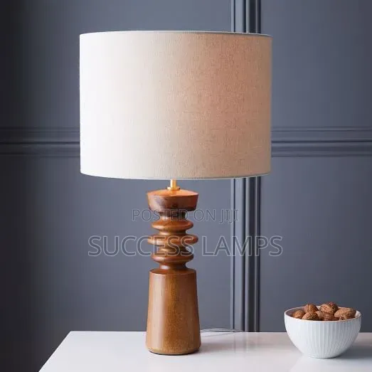 Sculptural Totem Wood Lamp