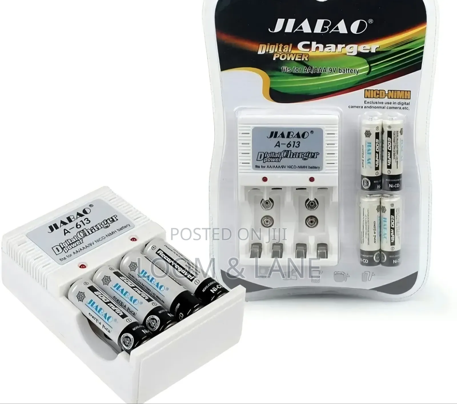 AA/AAA Battery Charger + Set of Batteries - 4 Pieces