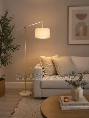 Metallic Linen Floor Lamps