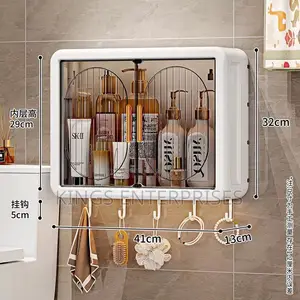 Wall Mounted Adhesive Bathroom Storage Cabinet/Organizer