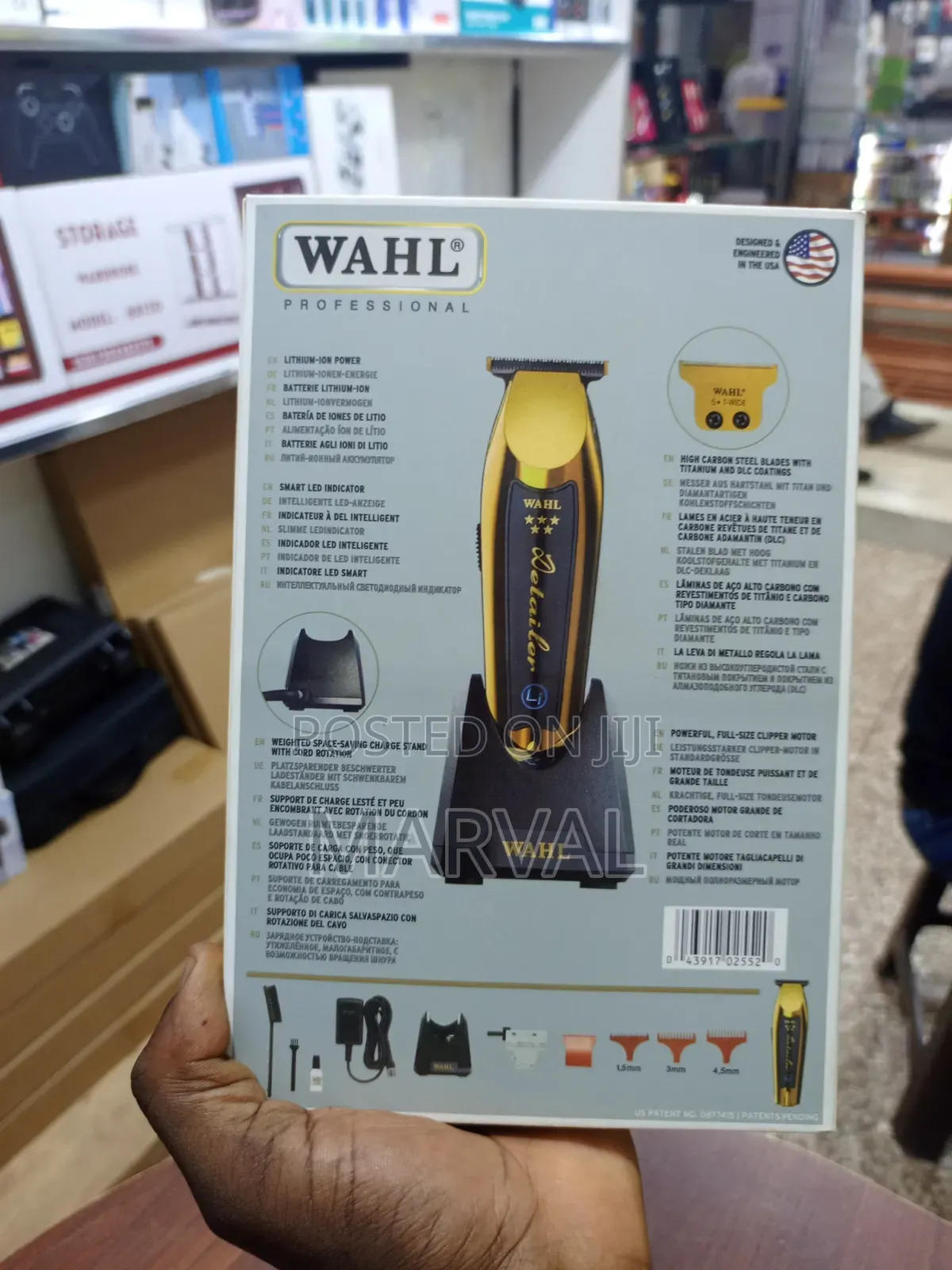 Wahl Gold Cordless Detailer Li - With Extra Wide T-Blade