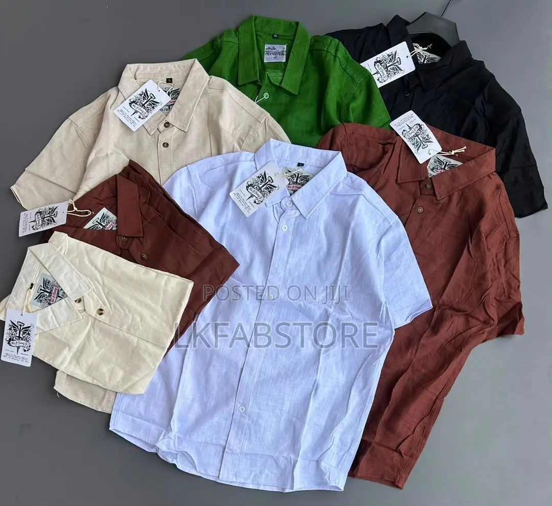 Shortsleeved Linen Shirts for Men