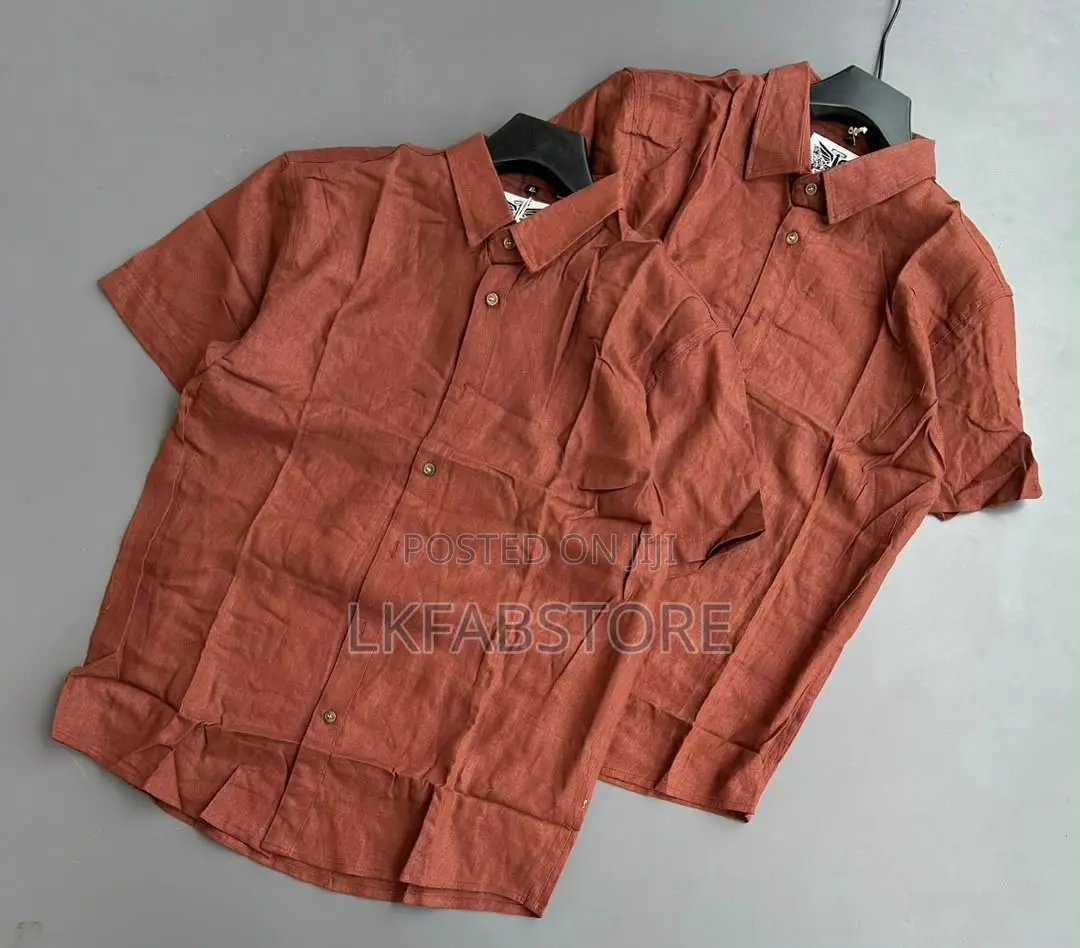 Shortsleeved Linen Shirts for Men