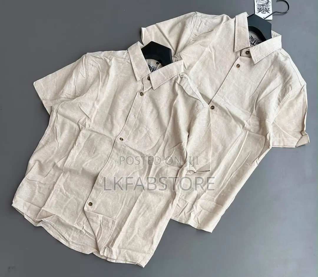Shortsleeved Linen Shirts for Men