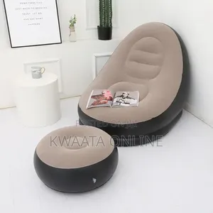 Inflatable Chair With Pump,Air Sofa Inflatable Couch Plus Footrest