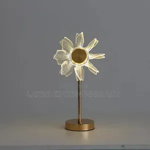 Sunflower Windmill LED Room Decor Lamp3 Colors Touch for Bedside Table