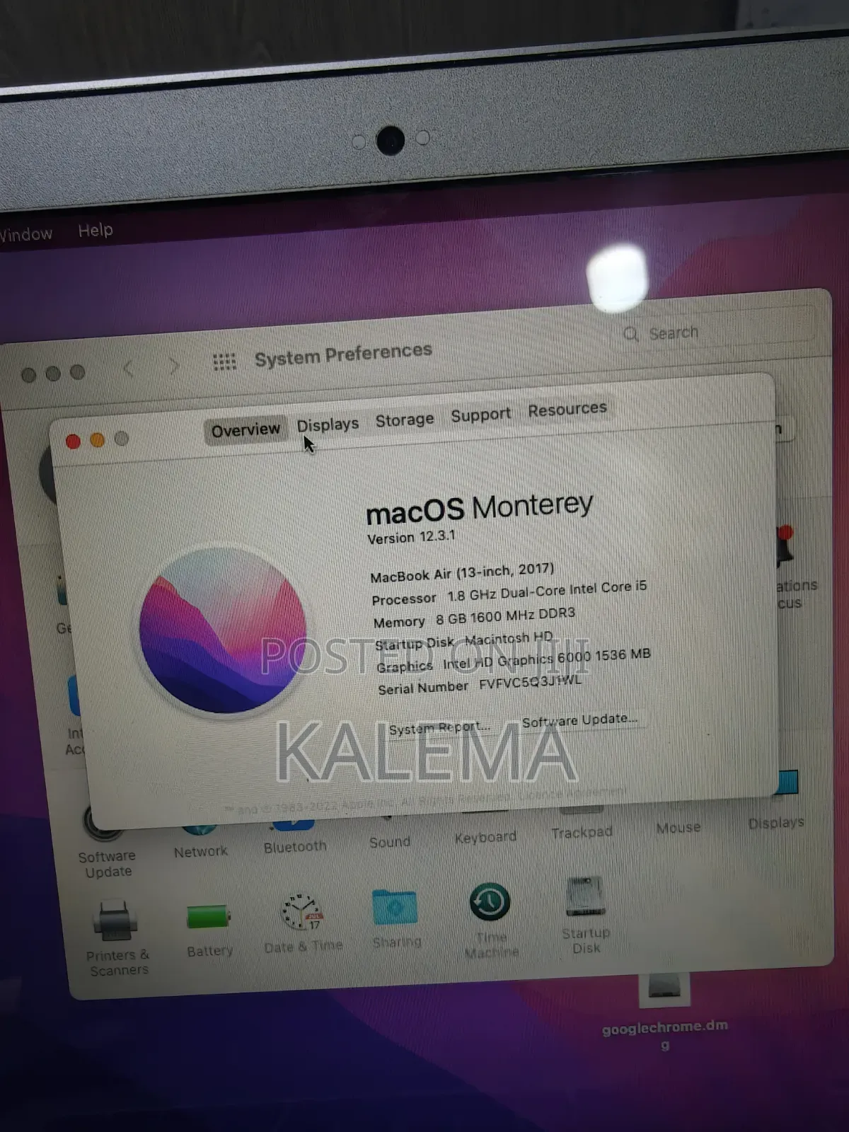 Laptop Apple MacBook Air 2017 8GB Intel Core i5 SSD 256GB